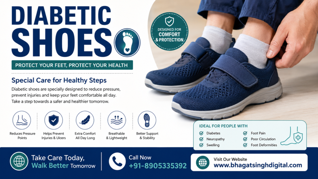 Diabetic shoes designed for foot protection, comfort, and diabetes foot care to prevent ulcers and improve mobility.